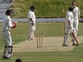 Damien Gudgeon leaves after being bowled by Richard Gleeson