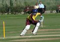 Ikram Ullah plays the ball behind square