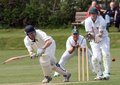 Michael Stevens turns the ball square of the wicket