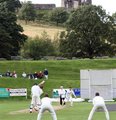 Callum Ferguson bowling from the castle end
