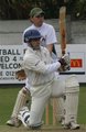 David Taylor hits the ball through mid wicket