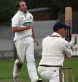 Once again Andy Kellett plays Adam Breakell square of the wicket