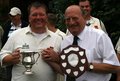 Ian Mawdesley and League Chairman Norman Poole with the Readers Cup and Shield